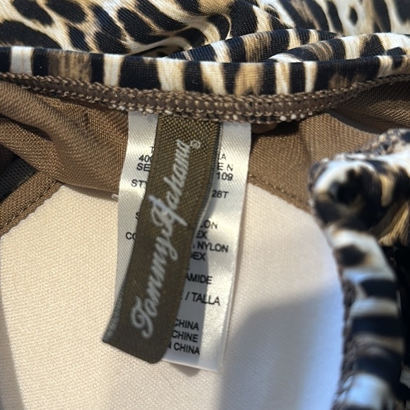 #6❤️ Brand new Tommy Bahama Twist front leopard print tankini/Bandini - Picture 2 of 8